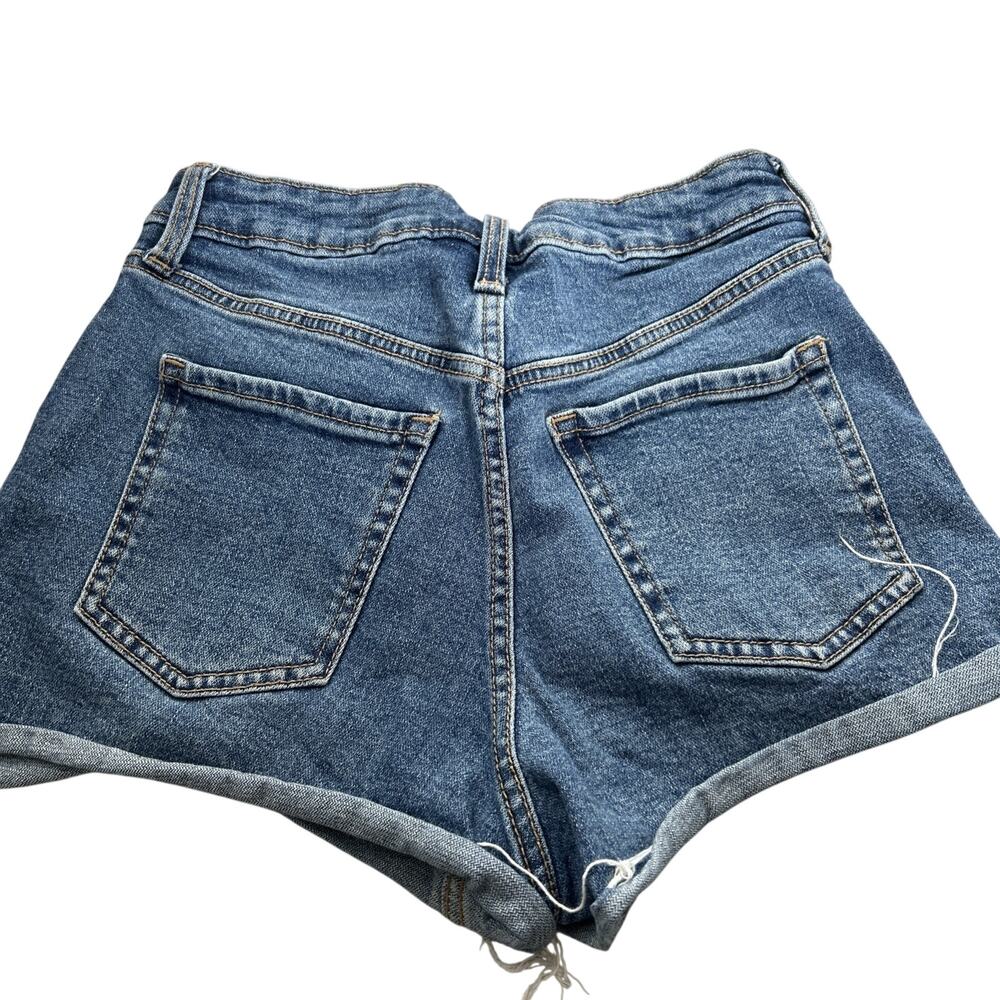 Old Navy Women's Sky-Hi A-Line Jean Shorts Button Fly Size 4 - Picture 2 of 6